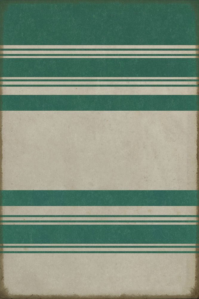 spicher and company classic vinyl pattern 50 organic stripes teal and white rug