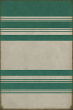 spicher and company classic vinyl pattern 50 organic stripes teal and white rug