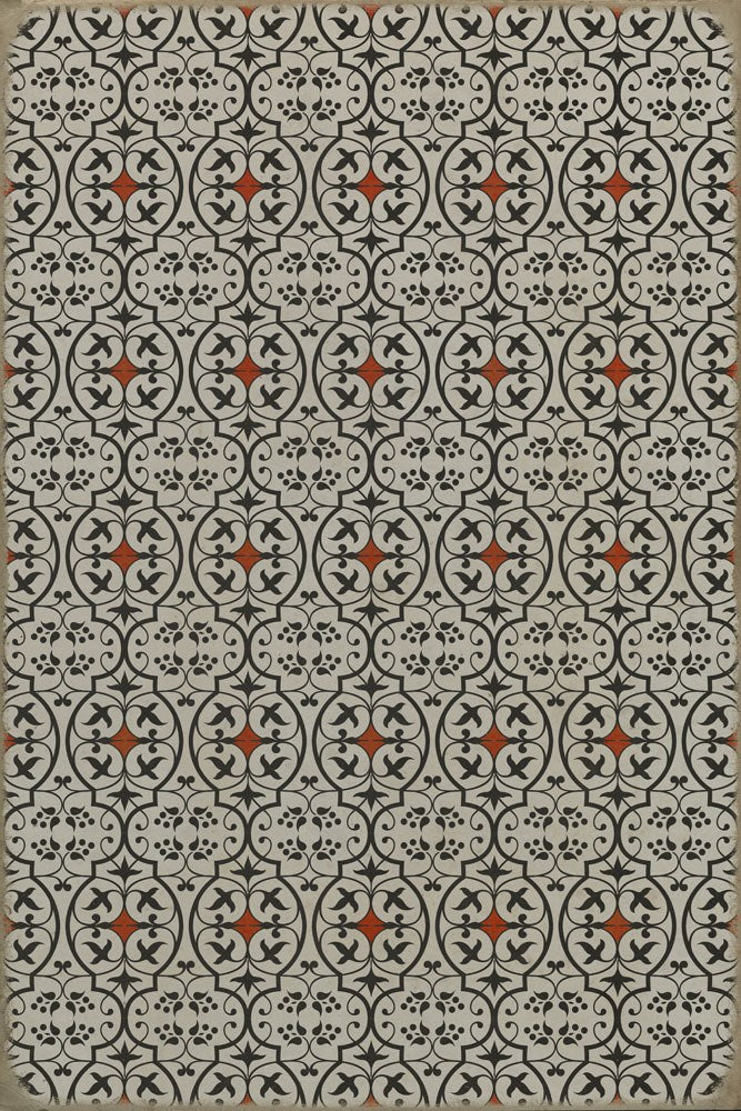 spicher and company classic vinyl pattern 51 whats black and white and red all over rug