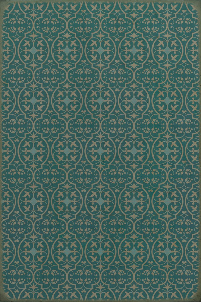 spicher and company classic vinyl pattern 51 when the rest of heaven was blue rug