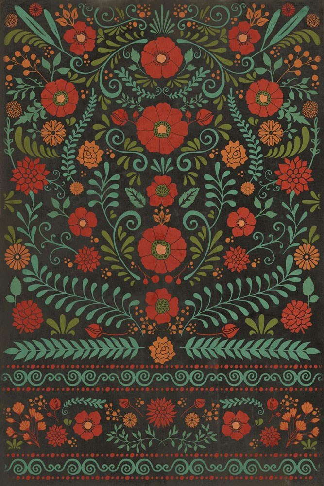 spicher and company classic vinyl pattern 36 a garden to walk in rug