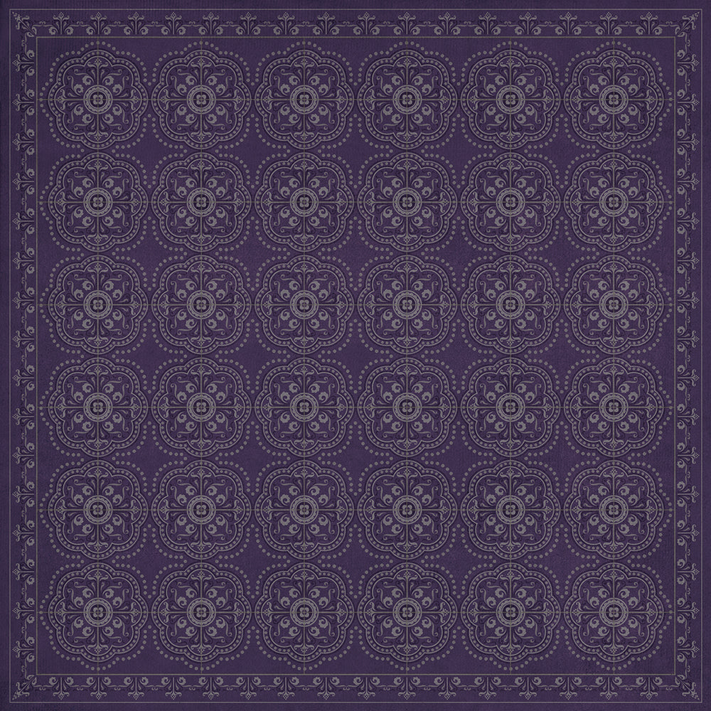 spicher and company classic vinyl pattern 28 purple bandana rug