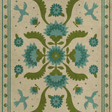 spicher and company williamsburg applique azure moss rug