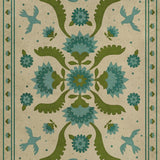spicher and company williamsburg applique azure moss rug