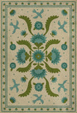 spicher and company williamsburg applique azure moss rug