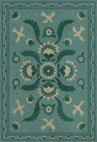 spicher and company williamsburg applique barred clouds bloom rug
