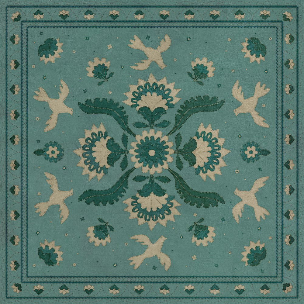 spicher and company williamsburg applique barred clouds bloom rug