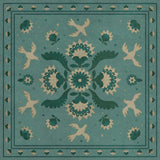 spicher and company williamsburg applique barred clouds bloom rug