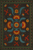 spicher and company williamsburg applique gossip of swallows rug