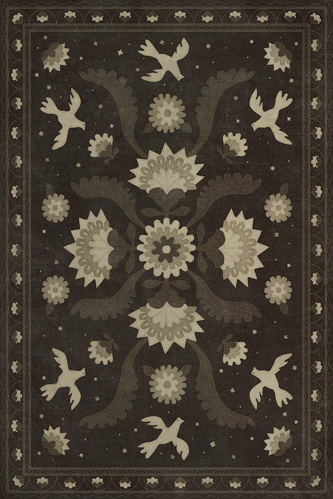 spicher and company williamsburg applique stitches of the hours rug