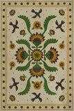 spicher and company williamsburg applique wild bees song rug