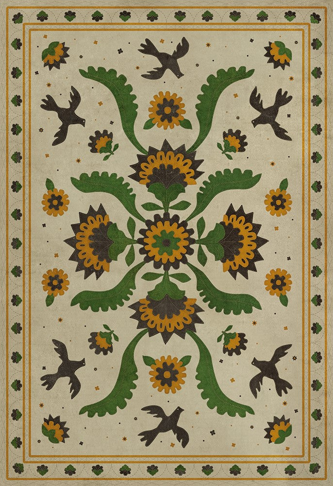 spicher and company williamsburg applique wild bees song rug