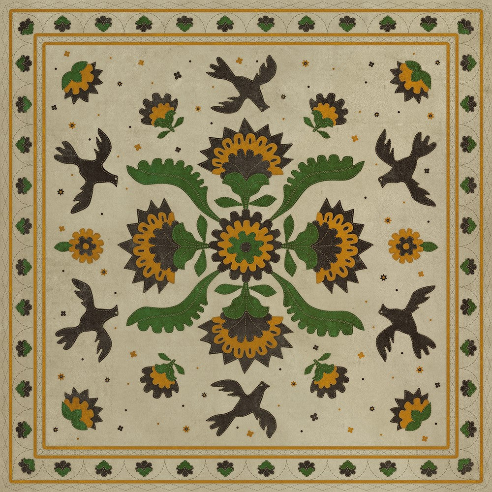 spicher and company williamsburg applique wild bees song rug
