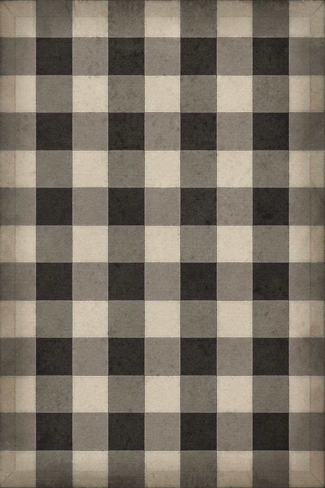 spicher and company williamsburg gingham canvas black rug