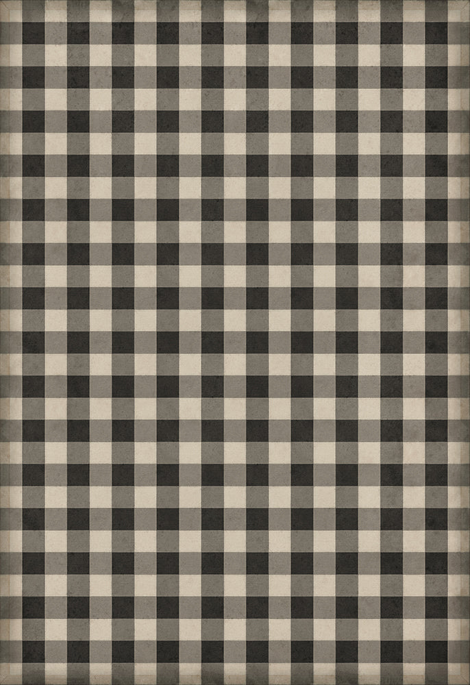 spicher and company williamsburg gingham canvas black rug