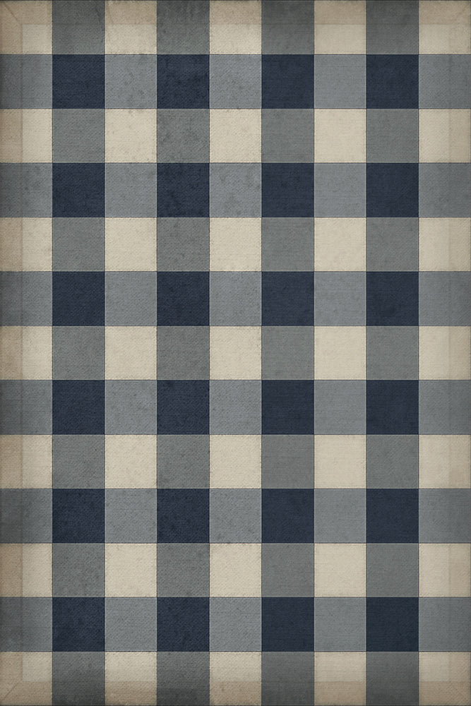 spicher and company williamsburg gingham canvas blue rug
