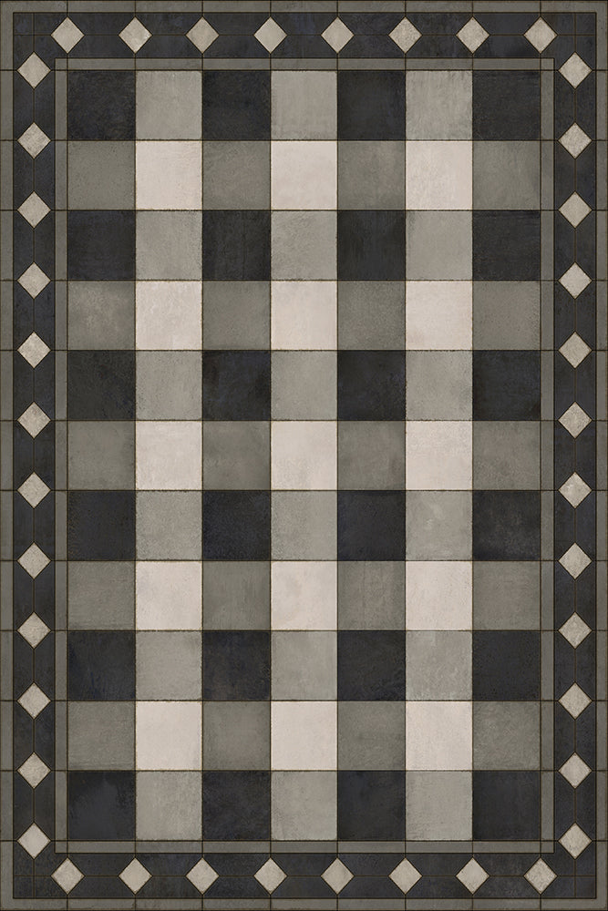 spicher and company williamsburg gingham tile black rug