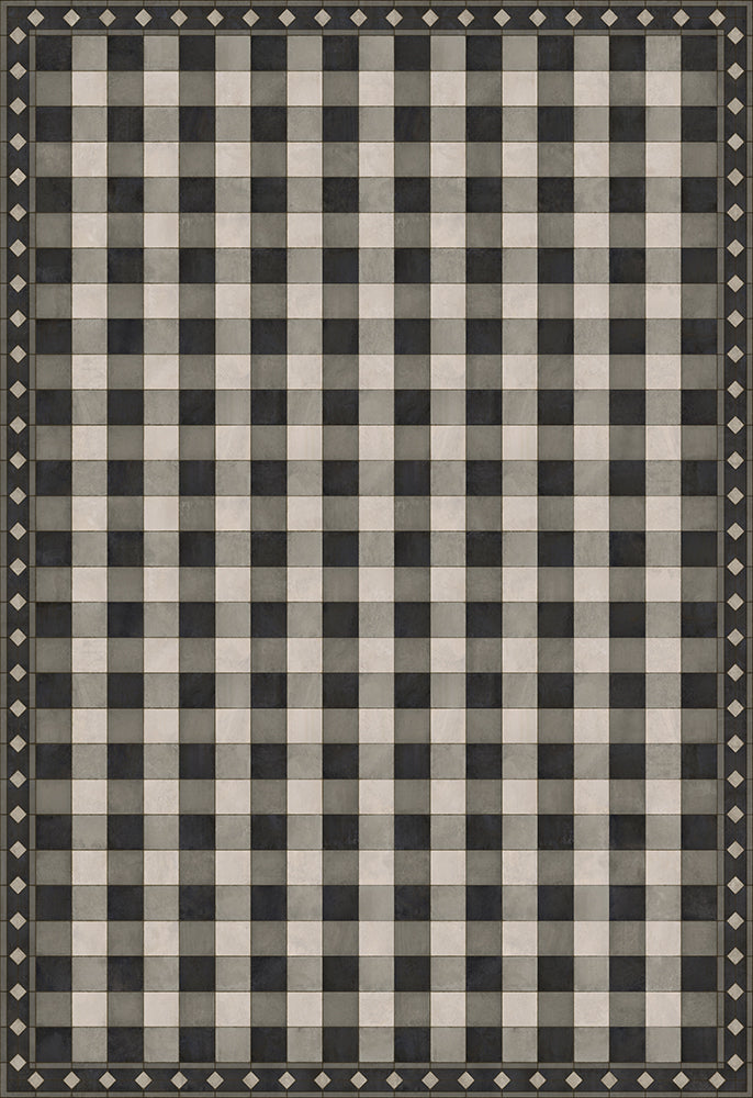 spicher and company williamsburg gingham tile black rug