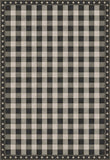 spicher and company williamsburg gingham tile black rug