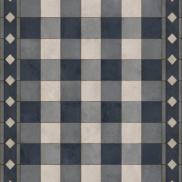 spicher and company williamsburg gingham tile blue rug
