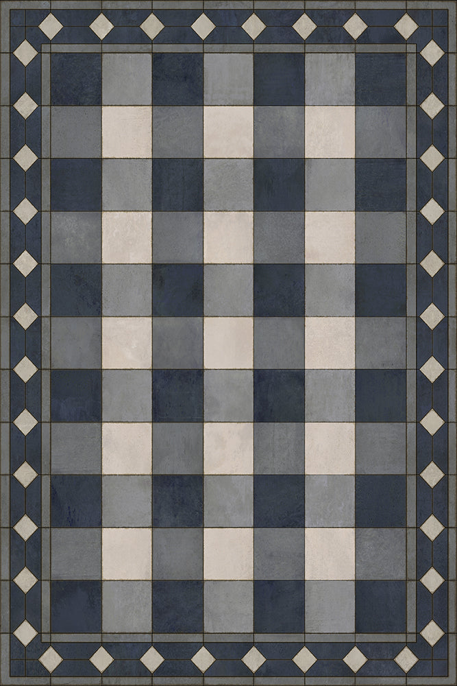 spicher and company williamsburg gingham tile blue rug