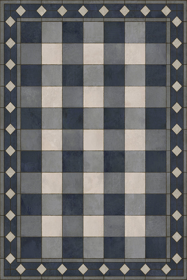 spicher and company williamsburg gingham tile blue rug