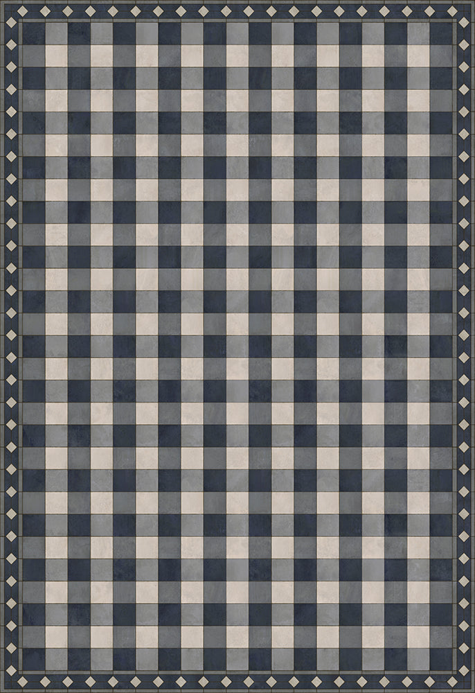 spicher and company williamsburg gingham tile blue rug