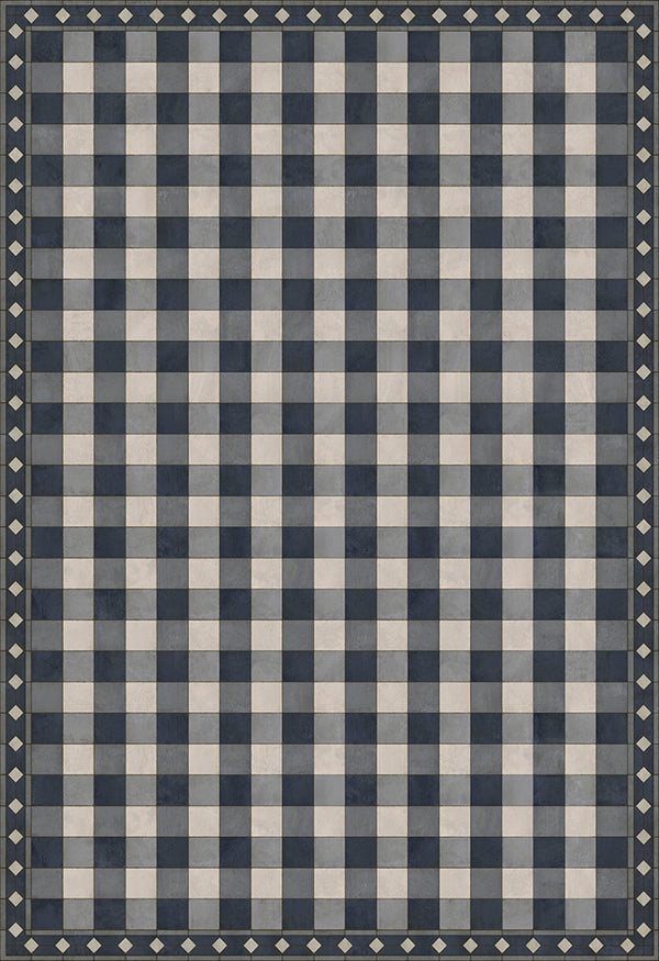 spicher and company williamsburg gingham tile blue rug