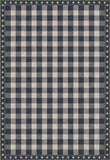 spicher and company williamsburg gingham tile blue rug