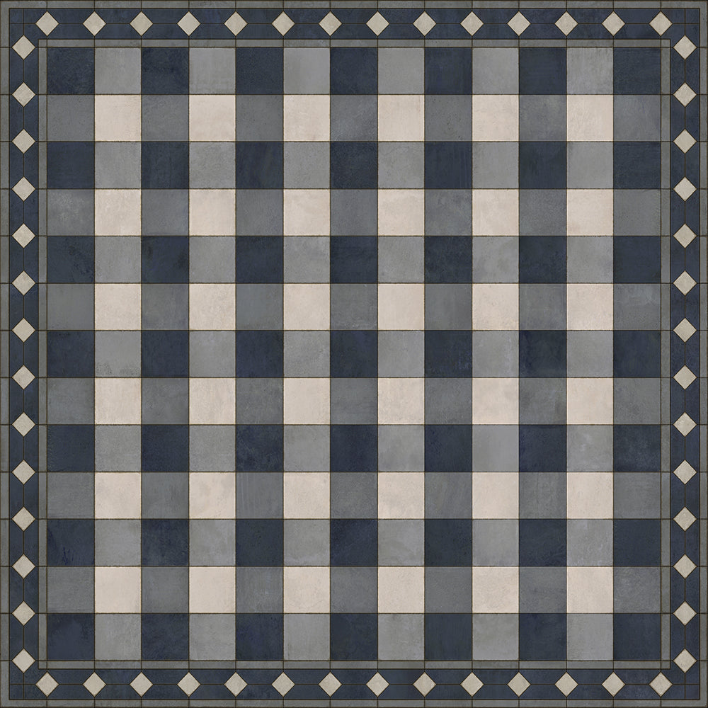 spicher and company williamsburg gingham tile blue rug