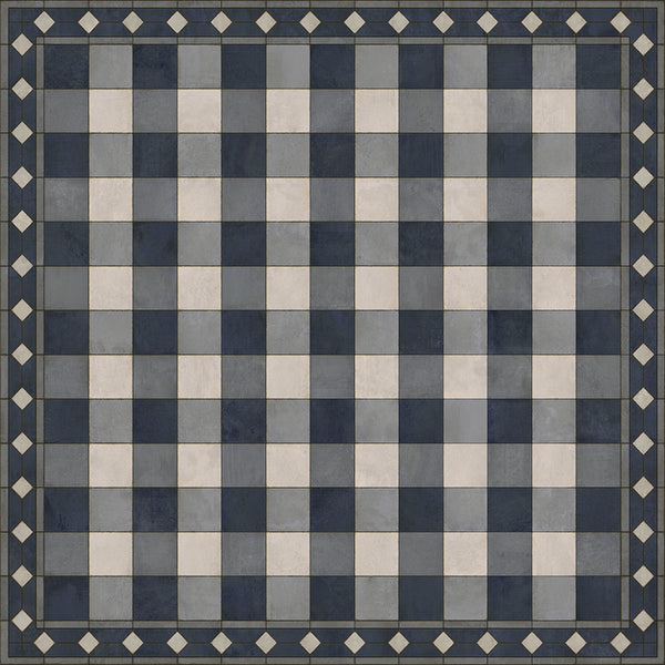 spicher and company williamsburg gingham tile blue rug