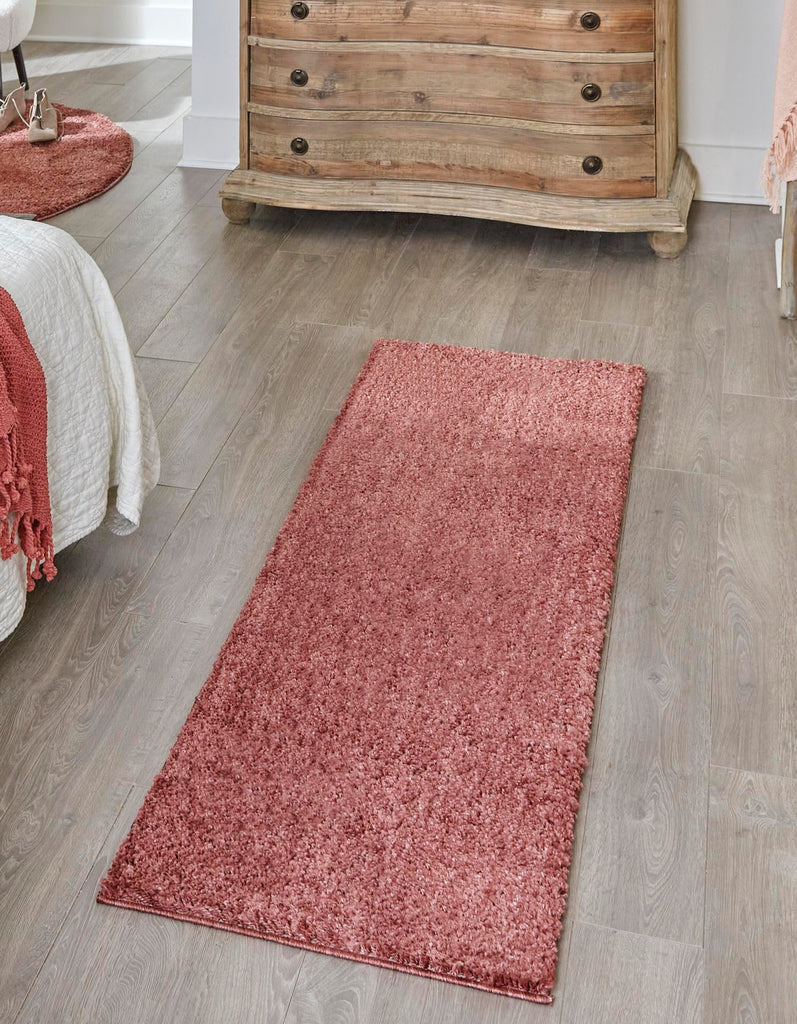 unique loom jill zarin shaggy chic shaggy pomegranate red rug