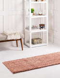 unique loom jill zarin shaggy chic shaggy grapefruit pink rug