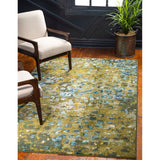 unique loom ivy jardin bar004grn green rug