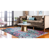 unique loom ivy jardin bar004blu blue rug