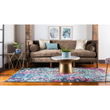 unique loom ivy jardin bar004blu blue rug