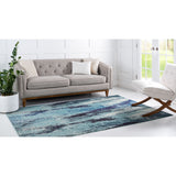 unique loom lilly jardin bar011blu blue rug