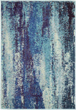 unique loom lilly jardin bar011blu blue rug