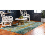 unique loom lilly jardin bar011trq turquoise rug