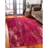 unique loom lilly jardin bar011pin pink rug