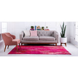 unique loom lilly jardin bar011pin pink rug