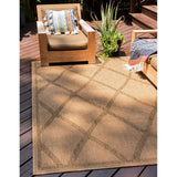 unique loom outdoor diamonds otr006lbr light brown rug