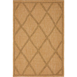 Unique Loom Outdoor Diamonds OTR006LBR Light Brown Rug