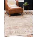 unique loom chateau jefferson vil003bei beige rug