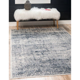 unique loom chateau jefferson vil003nvb navy blue rug