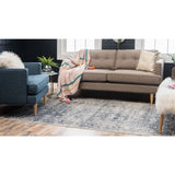 unique loom chateau jefferson vil003nvb navy blue rug