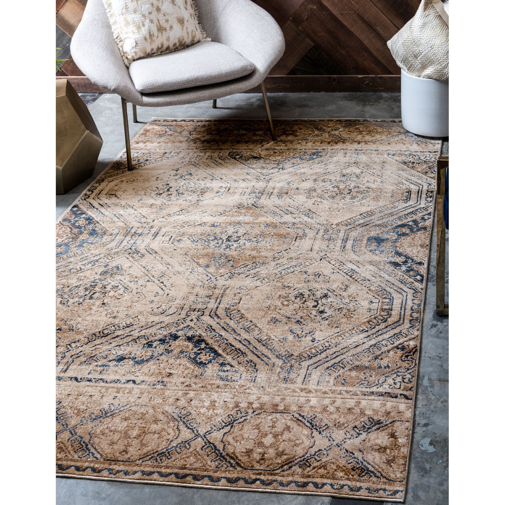 unique loom chateau jackson vil005bei beige rug