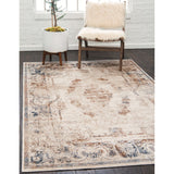 unique loom chateau lincoln vil006bei beige rug