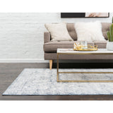 unique loom chateau grant vil007nvb navy blue rug