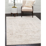 unique loom chateau quincy vil010bei beige rug